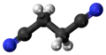 Ball and stick model of succinonitrile