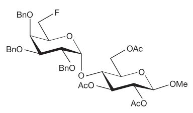 Methyl 2,3,4-tri-O-benzyl-6-deoxy-6-fluoro-α-D-galactopyranosyl-(1→4)-2,3,6-tri-O-acetyl-β-D-glucopyranoside