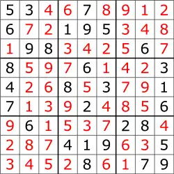 The previous puzzle, showing its solution.