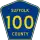 County Route 100 marker
