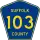 County Route 103 marker