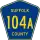 County Route 104A marker