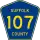 County Route 107 marker