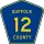 County Route 12 marker