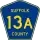 County Route 13A marker