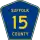 County Route 15 marker