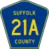 County Route 21A marker
