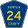 County Route 24 marker