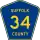 County Route 34 marker