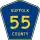 County Route 55 marker