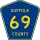County Route 69 marker