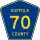 County Route 70 marker