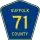 County Route 71 marker