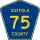 County Route 75 marker