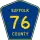 County Route 76 marker