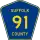 County Route 91 marker