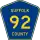 County Route 92 marker