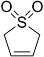 Skeletal formula of sulfolene