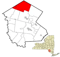 Location of Rockland in Sullivan County, New York