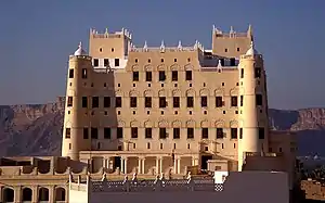The Sultan Al Kathiri Palace,the most prominent landmark of Seiyun.