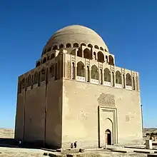 Mausoleum of Sultan Ahmad Sanjar (c. 1152) in Merv (in present-day Turkmenistan)