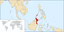 The extent of the Sultanate of Sulu in 1822.