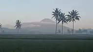 The silhouette of Mount Sumbing from Bondowoso, Temanggung