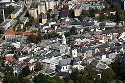 Aerial view of Šumperk