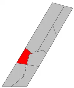 Location within Sunbury County, New Brunswick