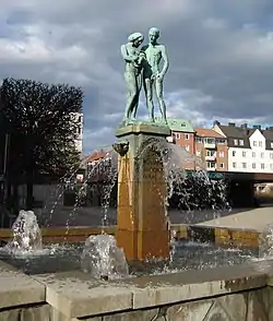 Fountain on Sundbybergs torg in Central Sundbyberg