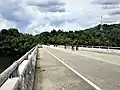 Cyclist on the Selangor Dam bridge near Peretak.