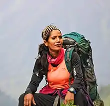 Choken resting during expedition