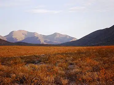 Sunrise on the Hatchet Mountains viewed from the southeast, on the CDT