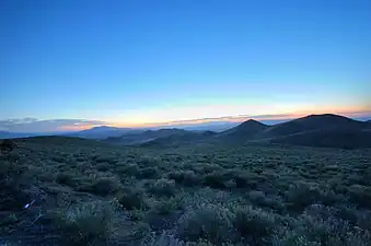Sunset from the Winnemucca Mountain Road