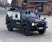 Armored G-series veichle used by Police of Finland