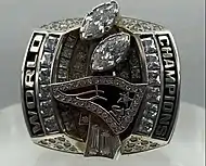 The Patriots' second Super Bowl ring from Super Bowl XXXVIII (2003)