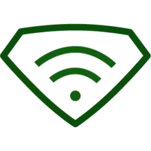 wifi signal with'superman' outline