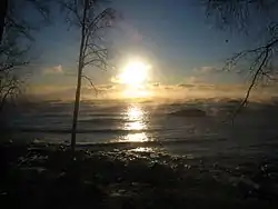 Sunrise over Lake Superior in Tofte Township