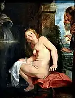 Susanna and the Elders, 1614, by Peter Paul Rubens. Nationalmuseum, Stockholm, Sweden