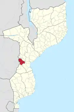 Sussundenga District on the map of Mozambique