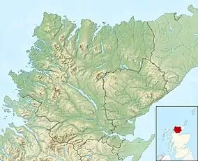 Map showing the location of Kyle of Tongue National Scenic Area