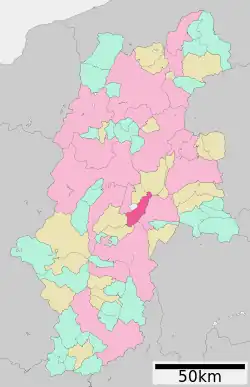 Location of Suwa in Nagano Prefecture