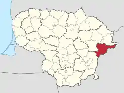 Location of Švenčionys District Municipality