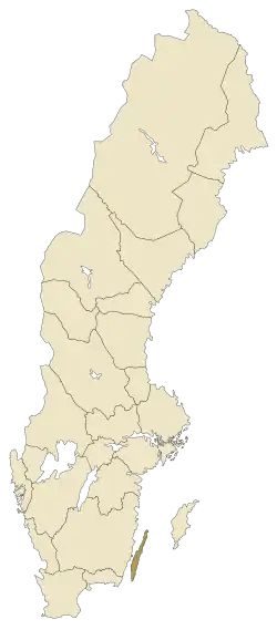 Location of Öland in Sweden