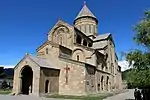 Svetitskhoveli Cathedral in Georgia, original building completed in the 4th century. It was a religious centre of monarchical Georgia. It is a UNESCO World Heritage Site.