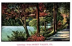 A view of Sweet Valley, PA, about 1930.