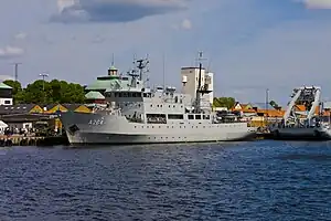 Arnold Veimer as HMS Trossö in Swedish Navy