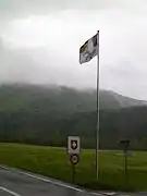 Looking from Liechtenstein to Switzerland, with no border controls.