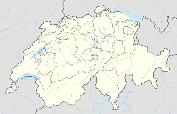 Map of Switzerland and the 10 teams of the 2022–23 Super League