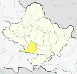 Location of Syangja (dark yellow) in Gandaki Province